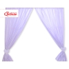 Baby Room Curtains- Hanging Hearts white polka dots on lilac