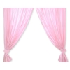 Baby Room Curtains- Hanging Hearts white polka dots on pink