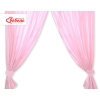 Baby Room Curtains- Hanging Hearts white polka dots on pink