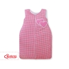 Baby Sleeping Bag- Hanging hearts dark pink checkered