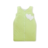 Baby Sleeping Bag- Hanging hearts green stripes