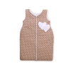 Baby Sleeping Bag- Hanging hearts white dots on brown