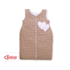 Baby Sleeping Bag- Hanging hearts white dots on brown
