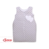 Baby Sleeping Bag- Hanging hearts white dots on Gray