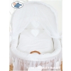 Baby Wicker Crib with Hood - Amelie white