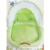 Baby Wicker Crib with Hood - Bellamy green