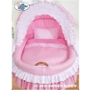 Baby Wicker Crib with Hood - Bellamy pink