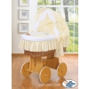 Baby Wicker Crib with Hood - Donkey Luca cream