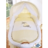 Baby Wicker Crib with Hood - Donkey Luca cream