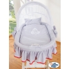 Baby Wicker Crib with Hood - Glamour Gray-red