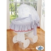 Baby Wicker Crib with Hood - Glamour Gray-red
