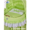 Baby Wicker Crib with Hood - Little Prince/Princess green