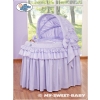 Baby Wicker Crib with Hood - Little Prince/Princess lilac
