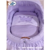 Baby Wicker Crib with Hood - Little Prince/Princess lilac