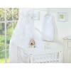 Babybed Bedding set 11-pcs with canopy- Hanging Hearts white