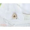 Babybed Bedding set 11-pcs with canopy- Hanging Hearts white