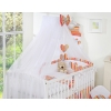 Babybed Bedding set 5-pcs with mosquito-net- Hanging Hearts orange stripes