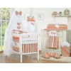 Babybed Bedding set 5-pcs with mosquito-net- Hanging Hearts orange stripes