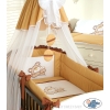 Babybed Canopy made of tulle- Teddy Bear Barnaba brown