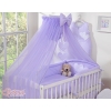 Babybed Mosquito-net made of chiffon- Hanging Hearts lilac