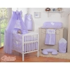 Babybed Mosquito-net made of chiffon- Hanging Hearts lilac
