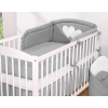 Babycot Universal bumper- Hanging Hearts anthracite