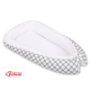 Babynest- Gray with white dots/white