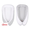 Babynest- Gray with white dots/white