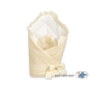 Babynest Newborn Wrap Blanket with stiffening- Bear with bow cream