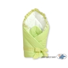 Babynest Newborn Wrap Blanket with stiffening- Bear with bow green