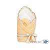 Babynest Newborn Wrap Blanket with stiffening- Bear with bow peach