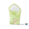 Babynest Newborn Wrap Blanket with stiffening- Bear with bow peach
