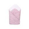 Babynest Newborn Wrap Blanket with stiffening - white-wine red stars