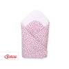 Babynest Newborn Wrap Blanket with stiffening - white-wine red stars