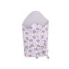 Babynest Newborn Wrap Blanket with stiffening with bow - hedgehogs Gray