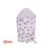 Babynest Newborn Wrap Blanket with stiffening with bow - hedgehogs Gray