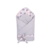 Babynest Newborn Wrap Blanket with stiffening with bow - hedgehogs Gray