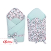 Babynest Newborn Wrap Blanket with stiffening with bow - rocking horses