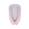 Babynest- pink-navy blue stars/gray