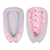 Babynest- pink-navy blue stars/gray