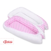 Babynest- pink with white dots/white