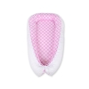 Babynest- pink with white dots/white
