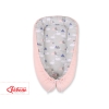 Babynest- Swans gray/powder pink