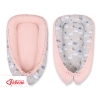 Babynest- Swans gray/powder pink