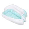 Babynest- turquoise with white dots/white
