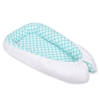 Babynest- turquoise with white dots/white
