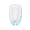 Babynest- turquoise with white dots/white