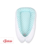 Babynest- turquoise with white dots/white