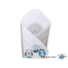 Babynest with stiffenig- Owls Gray-turquoise