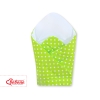 Babynest with stiffening- Hanging Hearts white dots on green